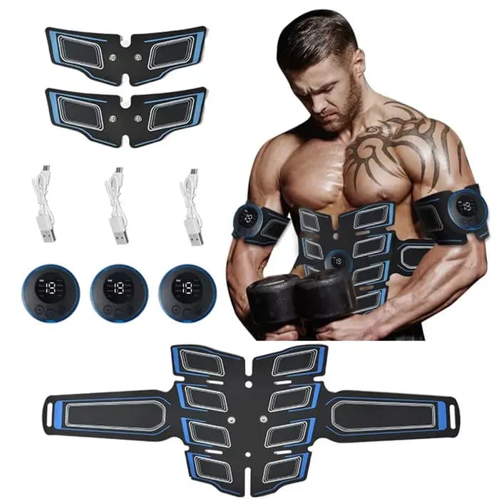 Entraîneur musculaire abdominal aste USB, masseur musculaire abdominal portable, ceinture d'entraîne