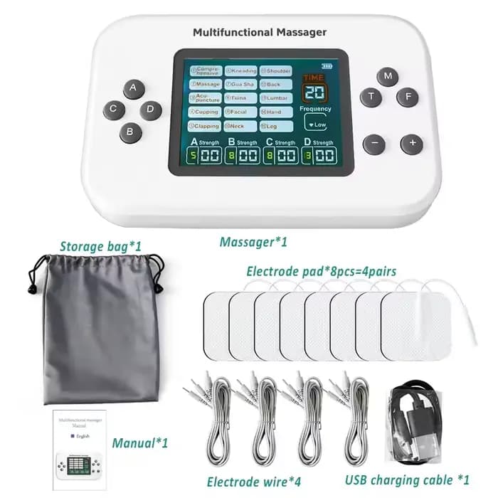 Stimulateur musculaire électrique professionnel 4 en 1, physiothérapie basse fréquence, dispositif à