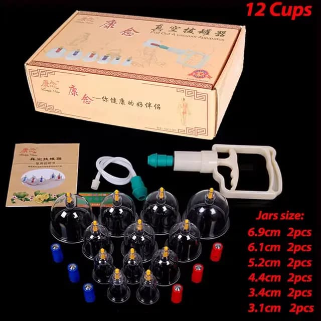 Ensemble de thérapie par ventouses médecine chinoise physiothérapie ventouses sous vide pots apparei