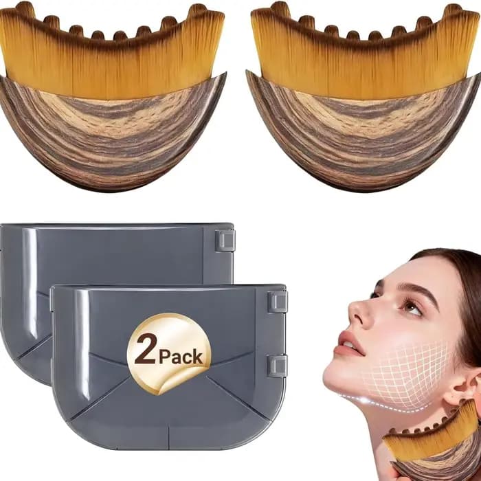Brosse de massage pour drainage lymphatique du visage, brosse de contour lymphatique pour sculpter l