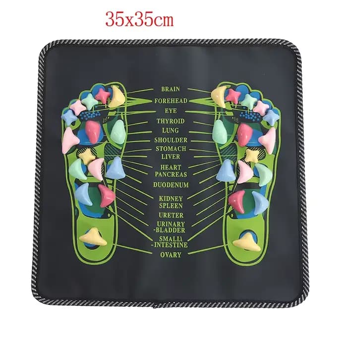 Coussin de massage des pieds haut de gamme avec plaque de pression des doigts et route de pierre dou