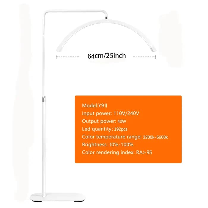 FOSOTO FT-Y9II Arc Led Lash Light Ring Light, Demi-Lune LED Lampe Stream Plancher Vidéo Lampe pour S