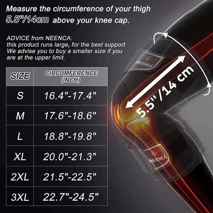 NEENCA genouillère pour douleur au genou avec coussinet de Gel rotulien et stabilisateurs latéraux s