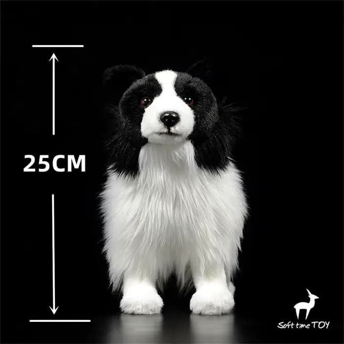 Border Collie haute fidélité Anime mignon peluche mouton chien jouets en peluche animaux réalistes S