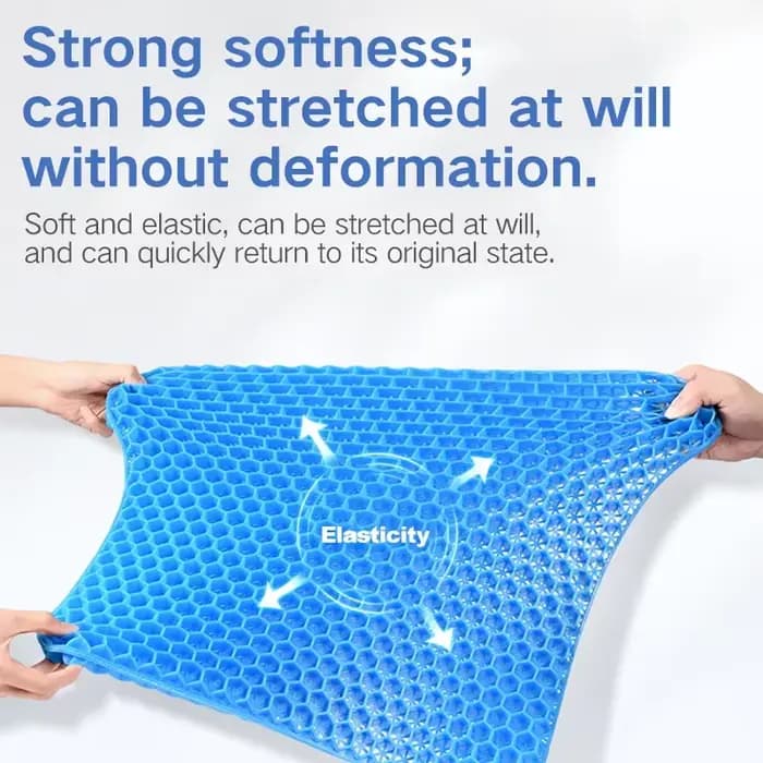 Coussin rafraîchissant en gel pour l'été, idéal pour les longues périodes assises sans fatigue, pour siège de voiture, coussin de siège souple, pour le bureau, tabouret domestique, assise confortable.