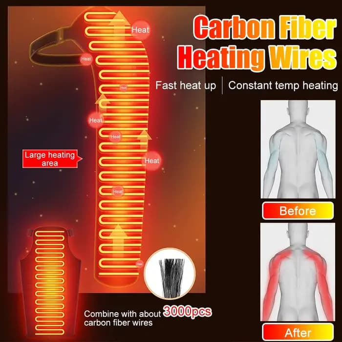 Attelle chauffante électrique à bras long pour massage et soutien du coude
