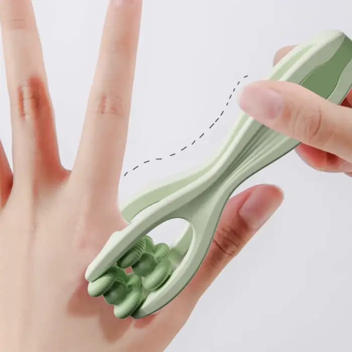 Masseur de doigts portable avec double rouleau ergonomique pour soulager la douleur des mains