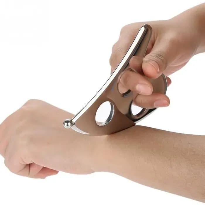 Outil intelligent de massage Gua Sha à trois trous pour la relaxation musculaire profonde
