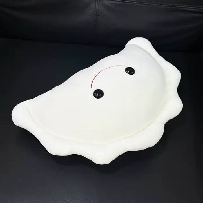 Peluche adorable en forme de boulettes polonaises, coussin décoratif en forme de nourriture, pour tête de lit, canapé, chambre, ou comme dossier de lit de dortoir, cadeau pour ami