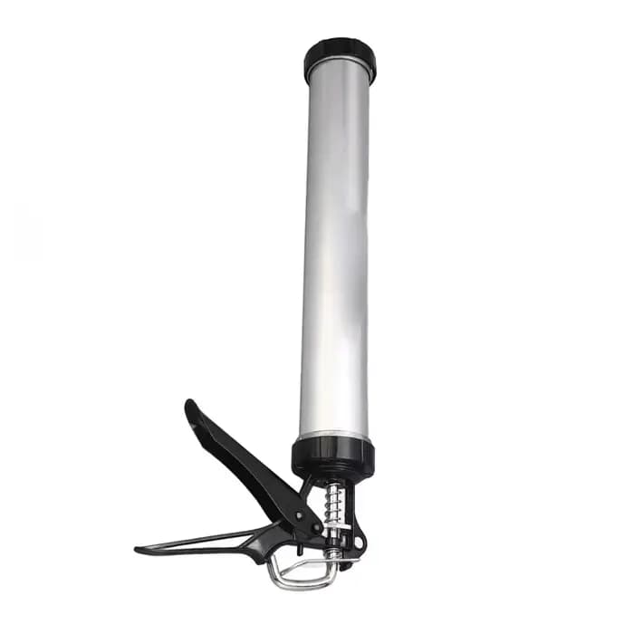 Pistolet à calfeutrer en aluminium et silicone, 600ml, 1 pièce, avec 10 buses pour calfeutrage et colle à verre