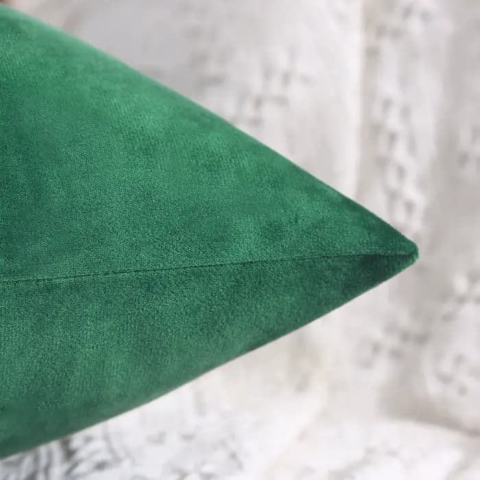 Ensemble de 2 housses de coussin décoratives vertes