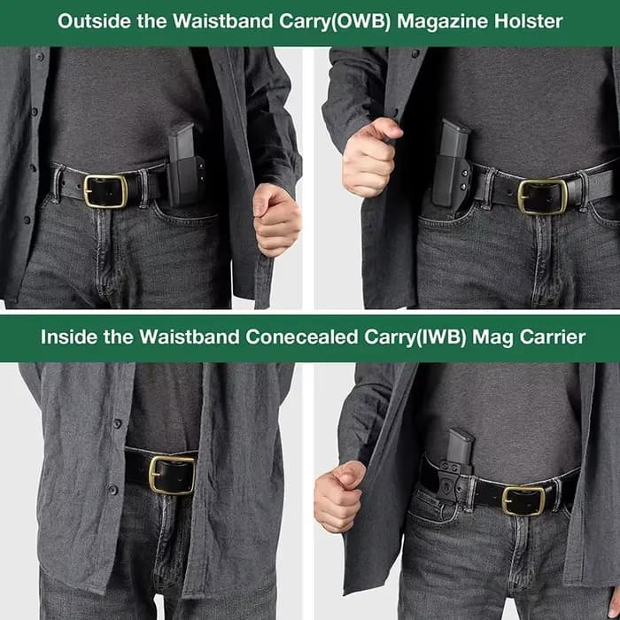 Nouveau IWB/OWB étui pour pistolet étui pour chargeur unique pochette magnétique pour Glock 17 19 26/23/27/31/32/33 M9 P226 USP 92F pochette pour chargeur unique