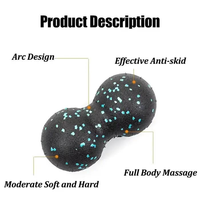 EPP 8cm boules d'arachide Massage corporel balle de Fascia haute densité Relaxation musculaire crosse Fitness Yoga boule de Myofascia soulager la douleur