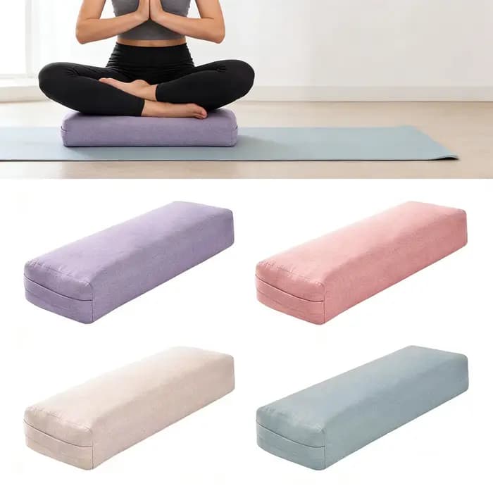 Oreiller de Yoga, coussin de méditation rectangulaire avec poignée