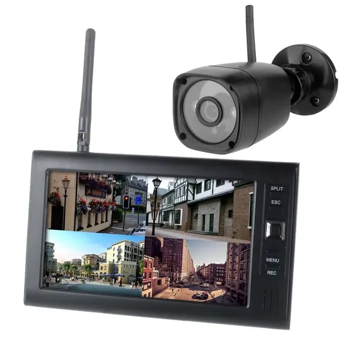 Surveillance sans fil 2.4G 4CH sécurité CCTV 720P système de caméra moniteur bébé avec Vision nocturne infrarouge présent 8G TF cartes