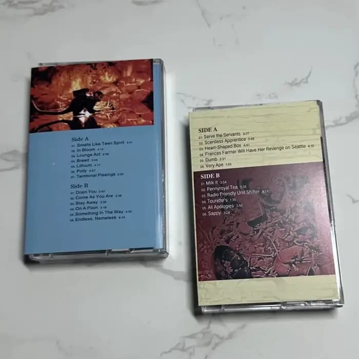 Cassette audio vintage de rock alternatif, son analogique Hi-Fi, option de collection musicale rétro pour collection personnelle