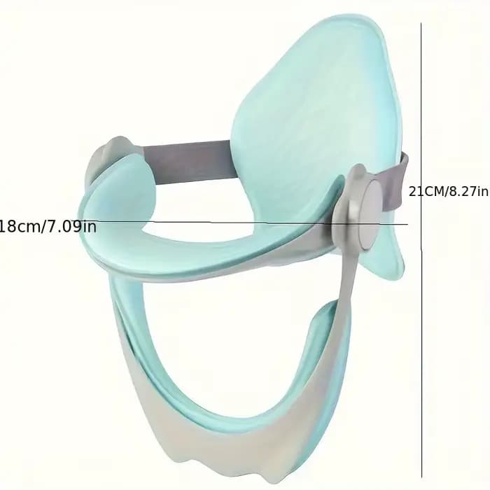 Oreiller ergonomique de soutien du cou avec sangle réglable • Polyester respirant • Confort et durabilité • Soins cervicaux • Cadeau idéal F