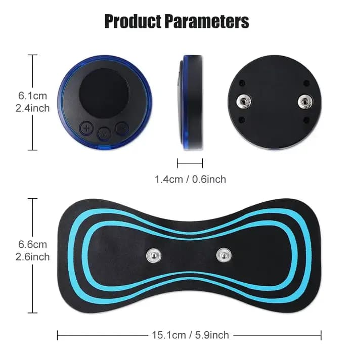 EMS impulsion cou masseur autocollant dizaines Cervical Massageador dos Masajeador Patch stimulateur musculaire soulagement de la douleur Gel tampons civière