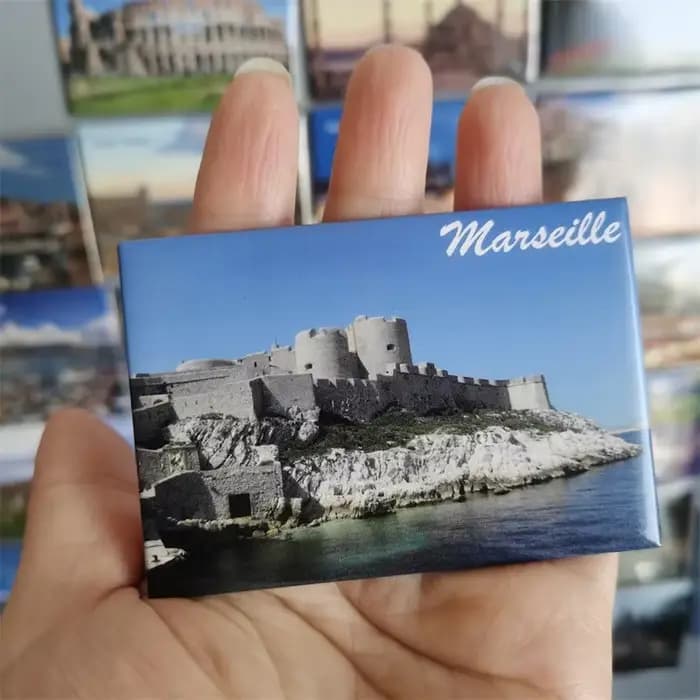 Aimants de réfrigérateur en papier enduit, souvenir touristique, Marseille, Amsterdam, Crotia, Pays-Bas, ommage, Espagne, Belgique, Italie, cadeau de voyage, décor