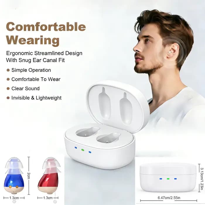 Aide auditive rechargeable pour personnes âgées, appareil auditif pour malentendants, mini amplificateur sonore sans fil, aides auditives invisibles, écouteurs pour malentendants