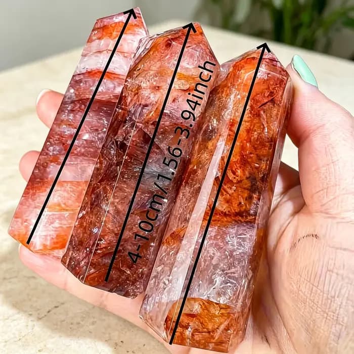 1 tour de cristal de quartz rouge pour jardin | Présentoir de cristaux naturels | Objet de collection en cristal | Décoration pour la maison et le bureau | Vacances, Noël