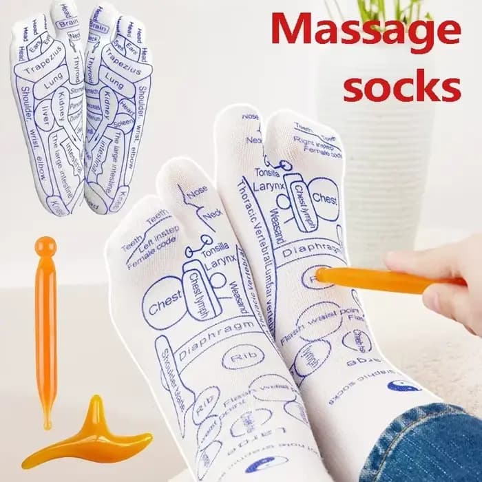 Massage soulager les pieds fatigués chaussettes acupression masseur