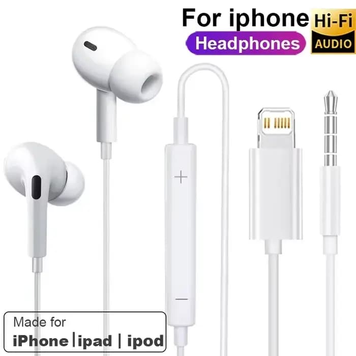 Écouteurs d'origine pour Apple iPhone 14 Pro Max casque Lightning 13 12 11 Mini X XS XR SE 6 7 8 Plus écouteurs intra-auriculaires filaires