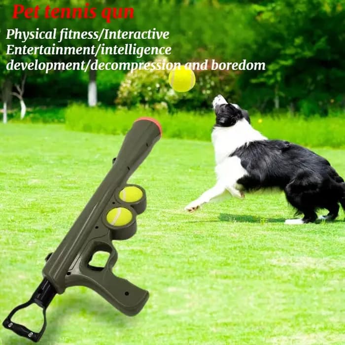 Lanceur de balles interactif pour chien, jouet d'entraînement pour animaux de compagnie, lanceur de balles de tennis pour extérieur, jouet de puzzle pour animaux de compagnie