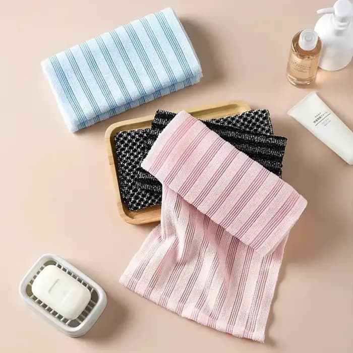 Serviette de bain exfoliante ultra longue pour le dos