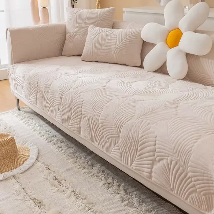 Housse de coussin de canapé coussin en peluche épais salon canapé protecteur universel canapé serviette housse de coussin 1/2/3/4 siège anti-dérapant résistant à l'usure anti-rayures disponible pendan