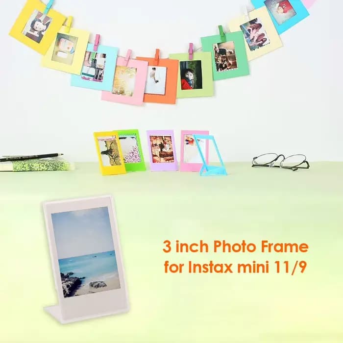 Mini cadre photo transparent pour films instantanés, support photo pour appareil photo instantané Fujifilm Instax Mini 11/9