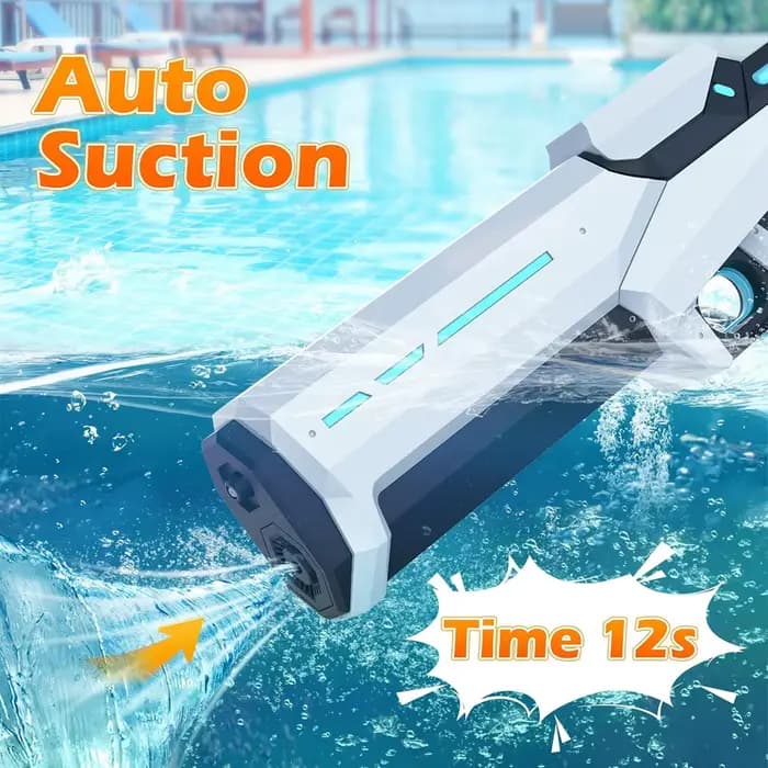 Pistolet à eau électrique pour adultes, puissant, à aspiration automatique, idéal pour l'été, la plage, la piscine, le jardin, les jeux en plein air