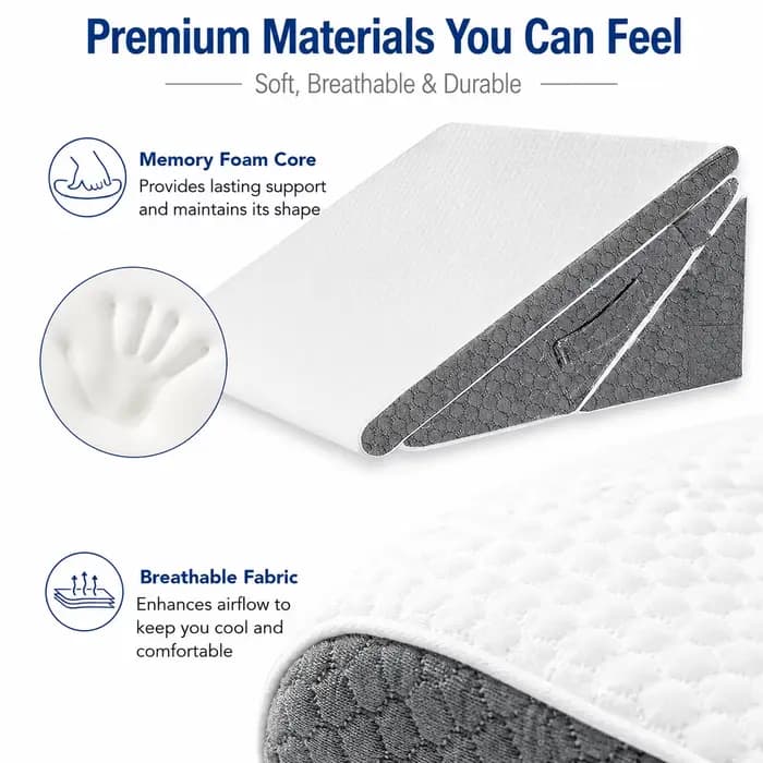 Coussin compensé réglable avec housse de soutien pour le soulagement des douleurs dorsales
