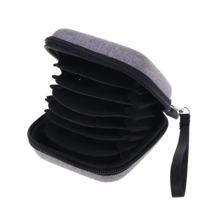【C】 Boîte de rangement pour filtres d'objectif d'appareil photo, résistante à l'eau, aux chocs et à la poussière, sacs de transport avec séparateurs extensibles