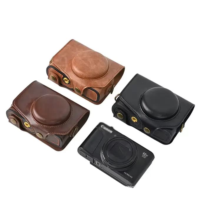 Étui en cuir PU portable avec sangle initiée, sac pour appareil photo, housse pour IL SX740, SX740HS, SX720HS, SX720, SX730HS, SX730, thérapeute