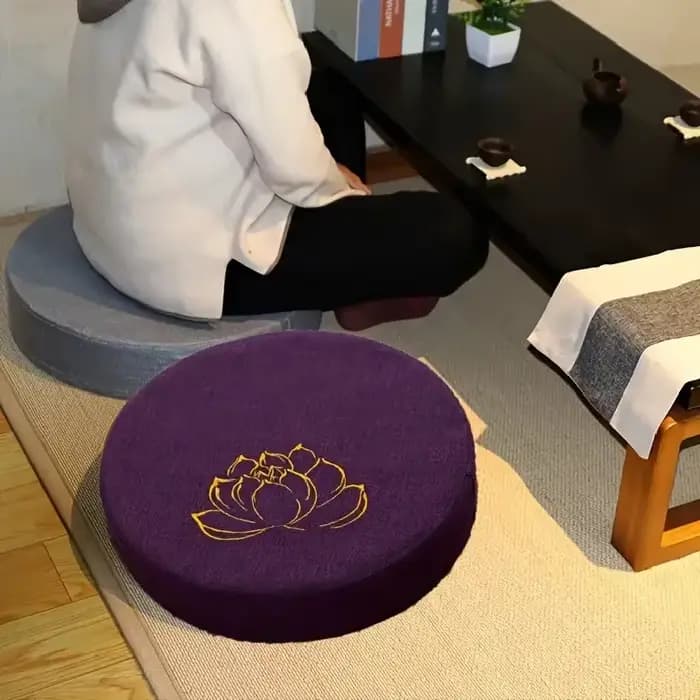 Coussin de méditation en lin 40x6 cm