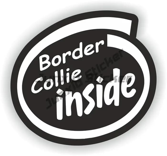 Autocollants d'art pour Border Collie, chien, propriétaire, chiot, à l'intérieur, pour pare-chocs, batterie, travail, décoration de pare-brise
