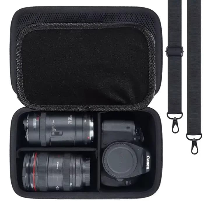 Étui pour appareil photo Canon EOS Rebel T7/T100/T6/R50/R100/R5/R7/R8/R6 Mark II/SL3 DSLR, boîte de transport de protection pour voyage