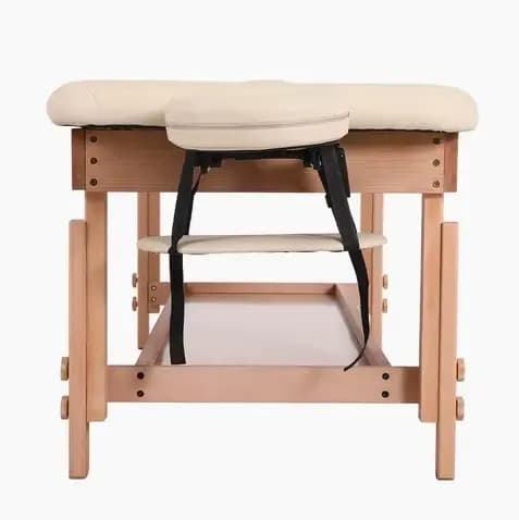 Lit de massage fixe de luxe beige pour SPA