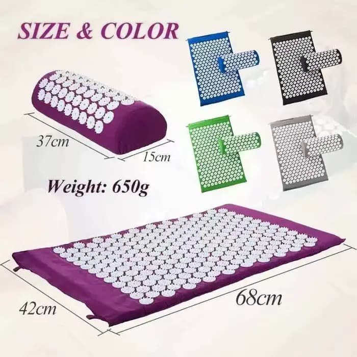 Tapis de massage Shiatsu et d'acupression avec coussin à picots