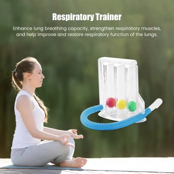 Appareil d'entraînement de capacité d'exercice de respiration profonde à 3 balles