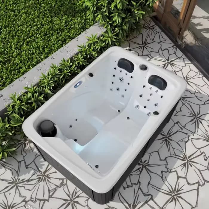 Baignoires d'hydromassage extérieures en acrylique pour 2 personnes, jacuzzi, machine de massage certifiée CE, baignoire à remous moderne pour la maison, l'hôtel, la salle de sport