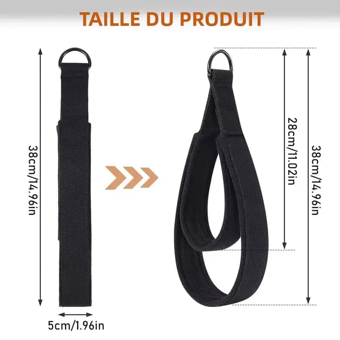 Sangles de Pilates à double boucle avec anneaux