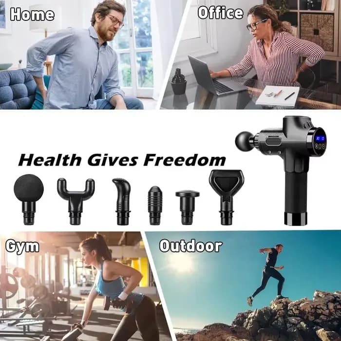 Pistolet de massage musculaire profond multifonctionnel, pistolet à choc électrique, corps de massage, épaules relaxantes, fitness, pistolet de fascia portable