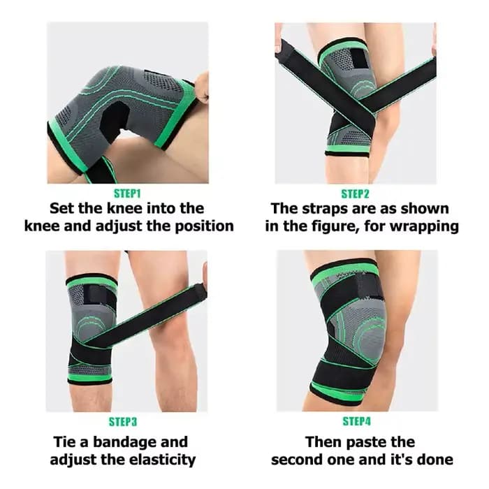 Manchon de compression du genou avec sangles réglables pour la course