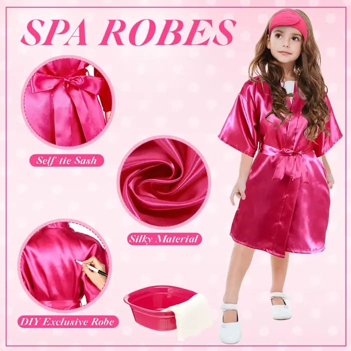 18-1 Ensembles de peignoirs de spa en satin pour fêtes spa