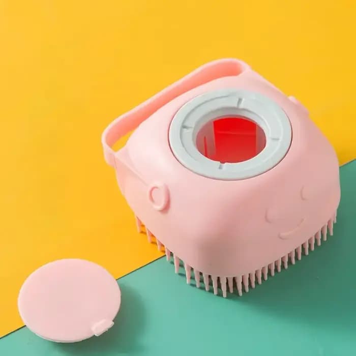 Brosse de massage et de toilettage pour animaux de compagnie : shampoing