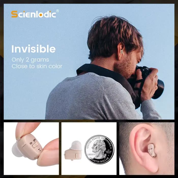 Aide auditive numérique invisible pour sourds, aide auditive, amplificateur de son pour perte auditive modérée à sévère