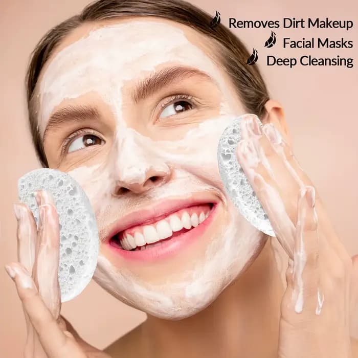 30 éponges cosmétiques naturelles pour Spa, sans alcool, feuilles nettoyantes et exfoliantes pour le visage sans parfum, éponges de beauté
