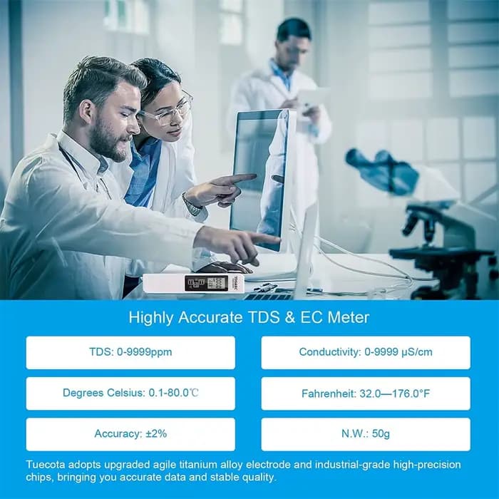 Testeur professionnel 3 en 1, compteur d'eau TDS EC, compteur de température numérique LCD, stylo de test d'eau, filtre de pureté, qualité de l'eau